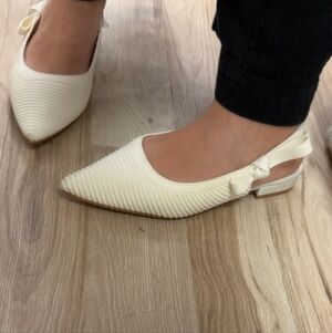 CCOCCI Cream Slingback Flats